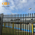 galvanised black powder coated steel palisade fences